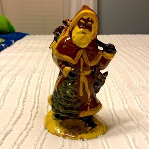 Eldreth Redware Pottery 8” Santa Claus, Christmas 2001. Pristine condition.